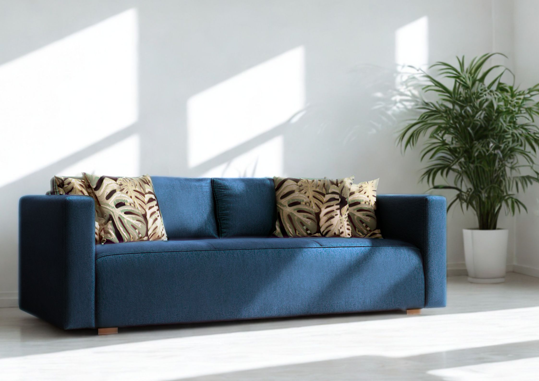 granatowa klasyczna sofa rozkładana balaton od allmeblo